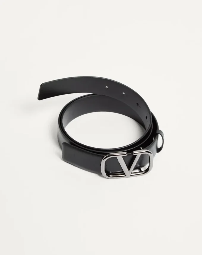 Pasek VLogo Signature z cielęcej skóry 30 mm