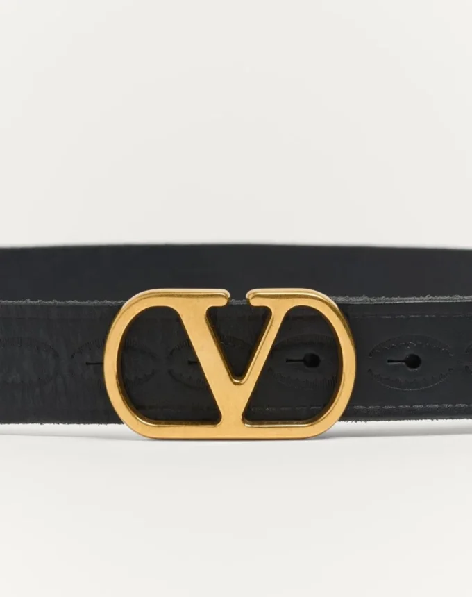 Pasek VLogo Signature z cielęcej skóry 30 mm