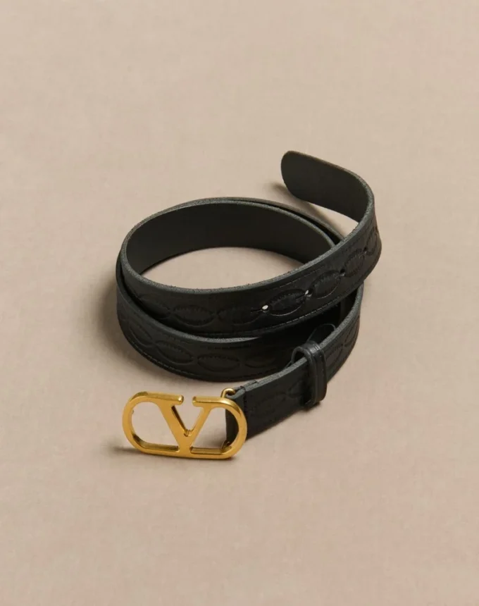 Pasek VLogo Signature z cielęcej skóry 30 mm