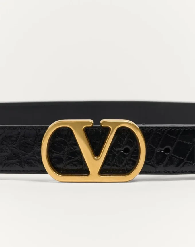 Pasek Vlogo Signature z krokodyla 30 mm
