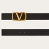 Pasek Vlogo Signature z ombré skóry bydlęcej