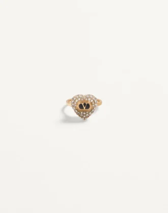 Pierścionek Coeur Royal z metalu, emalii i kryształów Swarovski®