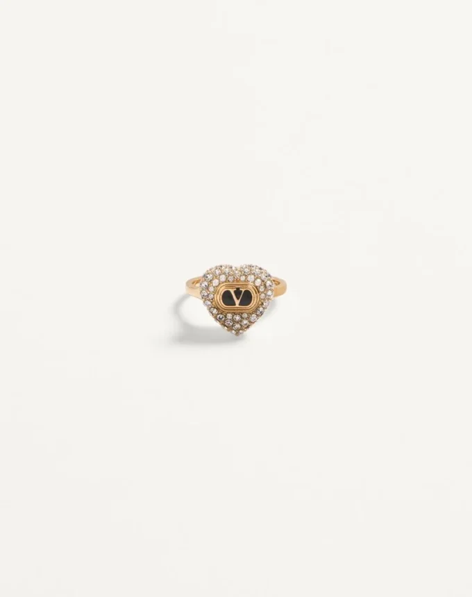 Pierścionek Coeur Royal z metalu, emalii i kryształów Swarovski® Pierścionek Coeur Royal z metalu, emalii i kryształów Swarovski®
