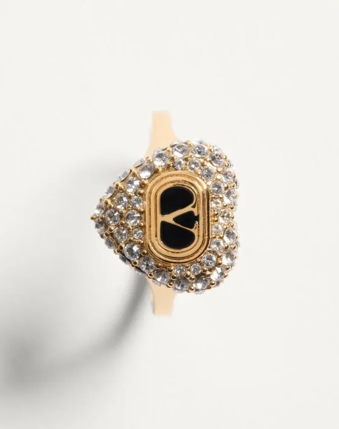Pierścionek Coeur Royal z metalu, emalii i kryształów Swarovski® Pierścionek Coeur Royal z metalu, emalii i kryształów Swarovski®