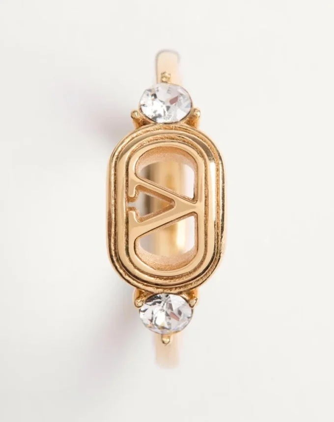 Pierścionek Ovalette z metalu i kryształami Swarovski®