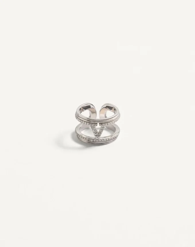 Pierścionek Ovalette z metalu i kryształów Swarovski®