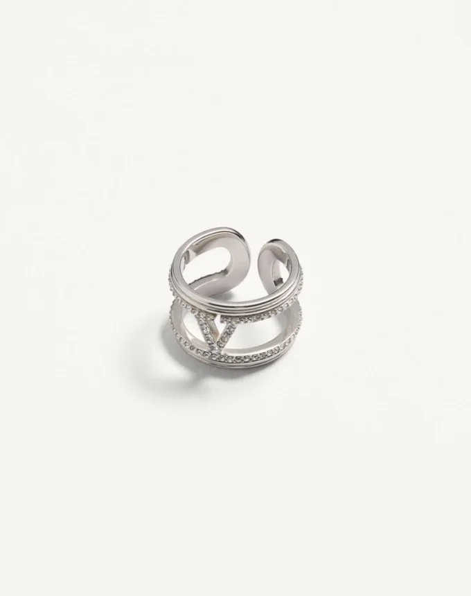 Pierścionek Ovalette z metalu i kryształów Swarovski®