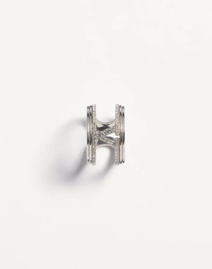Pierścionek Ovalette z metalu i kryształów Swarovski®