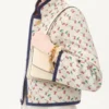 Pikowana kurtka typu caban z nadrukiem Cherryfic Jacquard Pikowana kurtka typu caban z nadrukiem Cherryfic Jacquard