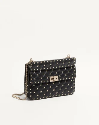 Średnia torebka Nappa Rockstud Spike