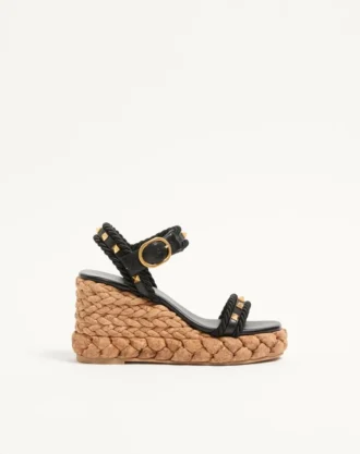 ROCKSTUD WEDGE Z SKÓRY CIELĘCEJ 100 MM ROCKSTUD WEDGE Z SKÓRY CIELĘCEJ 100 MM