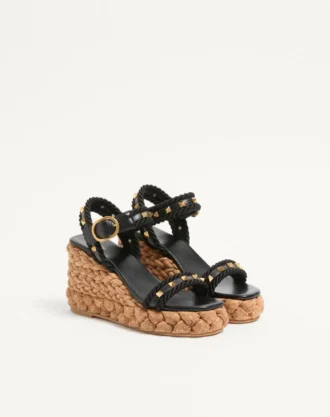 ROCKSTUD WEDGE Z SKÓRY CIELĘCEJ 100 MM ROCKSTUD WEDGE Z SKÓRY CIELĘCEJ 100 MM