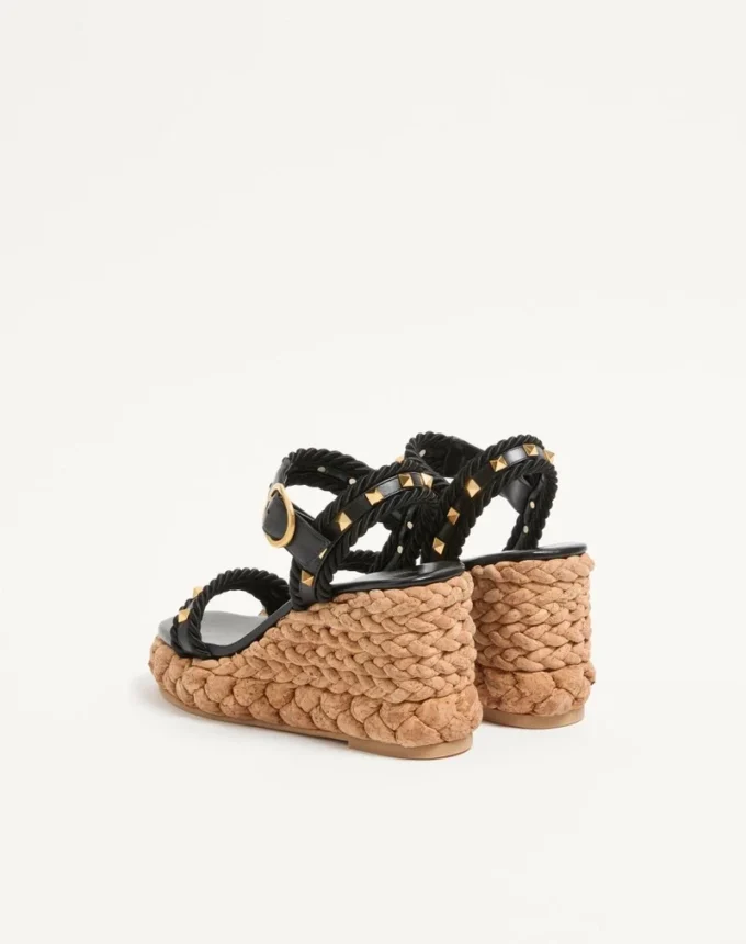 ROCKSTUD WEDGE Z SKÓRY CIELĘCEJ 100 MM ROCKSTUD WEDGE Z SKÓRY CIELĘCEJ 100 MM
