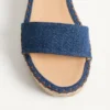 Sandały Rockstud Double Flatform z denimu 55 mm