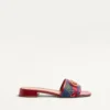 Sandały Vlogo Signature Denim Slide z haftem Cherryfic 20 mm
