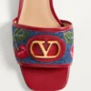 Sandały Vlogo Signature Denim Slide z haftem Cherryfic 20 mm