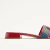 Sandały Vlogo Signature Denim Slide z haftem Cherryfic 20 mm