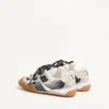 Sneakersy Amphibia z gumowanej skóry cielęcej i laminowanej nappa