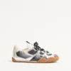 Sneakersy Amphibia z gumowanej skóry cielęcej i laminowanej nappa