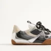 Sneakersy Amphibia z gumowanej skóry cielęcej i laminowanej nappa