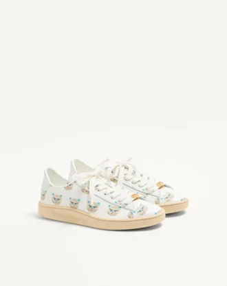 Sneakersy Royco z cielęcej skóry nappa z motywem Le Chat De La Maison Sneakersy Royco z cielęcej skóry nappa z motywem Le Chat De La Maison