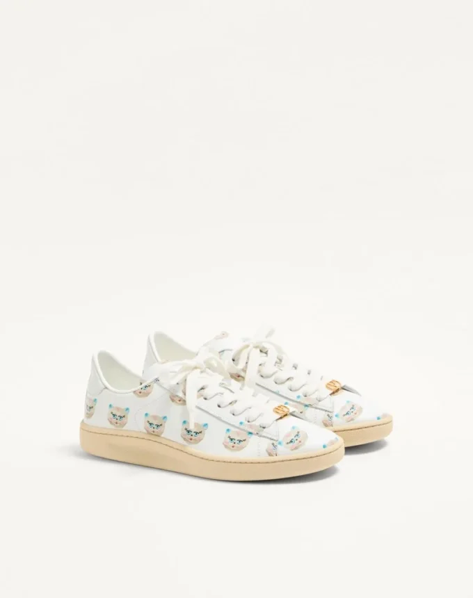 Sneakersy Royco z cielęcej skóry nappa z motywem Le Chat De La Maison Sneakersy Royco z cielęcej skóry nappa z motywem Le Chat De La Maison