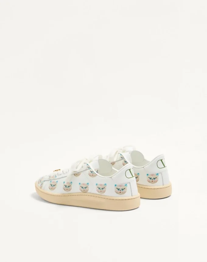 Sneakersy Royco z cielęcej skóry nappa z motywem Le Chat De La Maison Sneakersy Royco z cielęcej skóry nappa z motywem Le Chat De La Maison