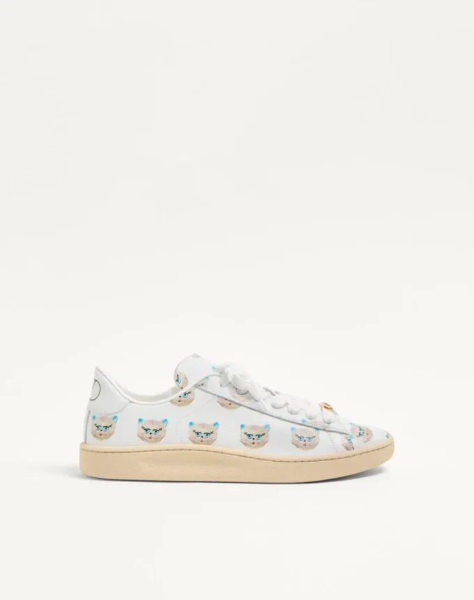 Sneakersy Royco z cielęcej skóry nappa z motywem Le Chat De La Maison Sneakersy Royco z cielęcej skóry nappa z motywem Le Chat De La Maison