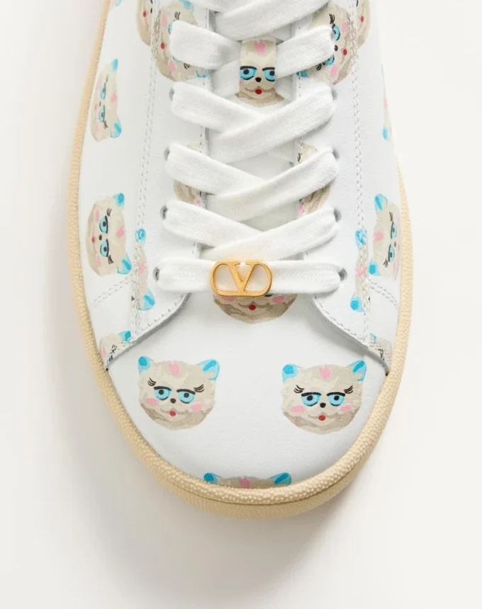 Sneakersy Royco z cielęcej skóry nappa z motywem Le Chat De La Maison