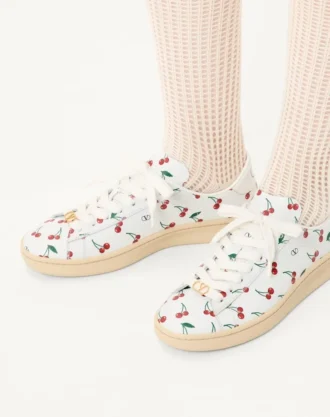 Sneakersy Royco z nappa cielęcej ze wzorem Cherryfic Sneakersy Royco z nappa cielęcej ze wzorem Cherryfic