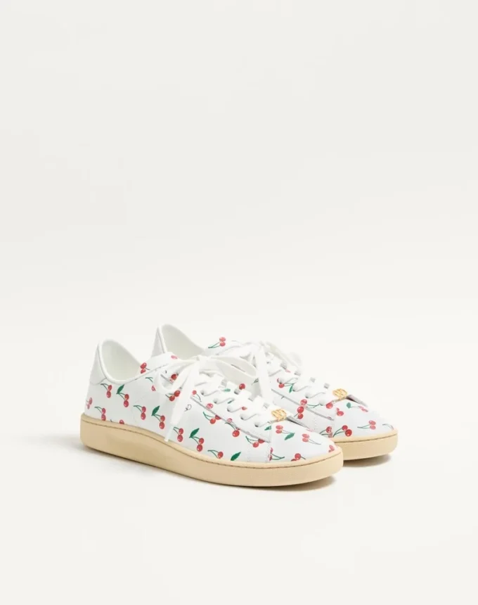 Sneakersy Royco z nappa cielęcej ze wzorem Cherryfic Sneakersy Royco z nappa cielęcej ze wzorem Cherryfic