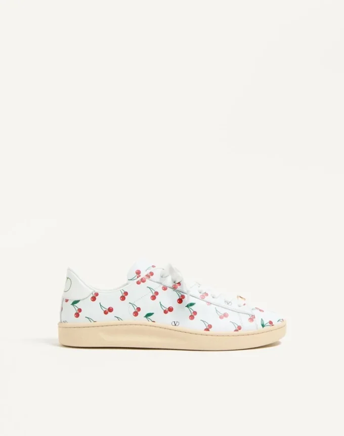 Sneakersy Royco z nappa cielęcej ze wzorem Cherryfic Sneakersy Royco z nappa cielęcej ze wzorem Cherryfic