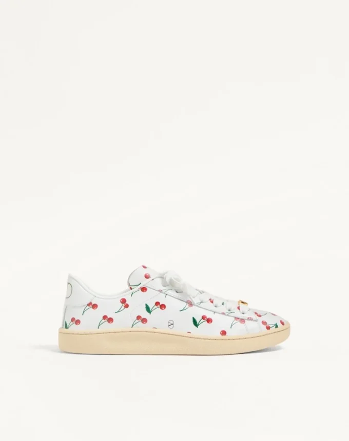 Sneakersy Royco z nappa cielęcej ze wzorem Cherryfic Sneakersy Royco z nappa cielęcej ze wzorem Cherryfic