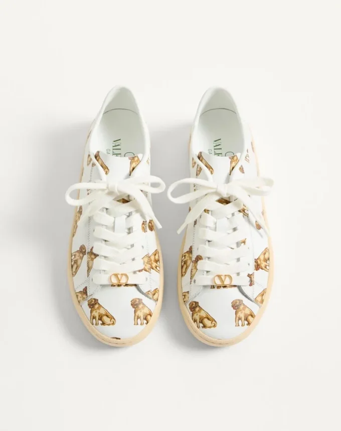 Sneakersy Royco z nappa cielęcej ze wzorem Petit Charles