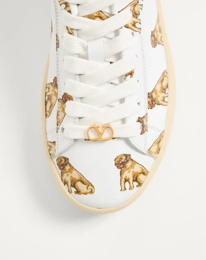 Sneakersy Royco z nappa cielęcej ze wzorem Petit Charles