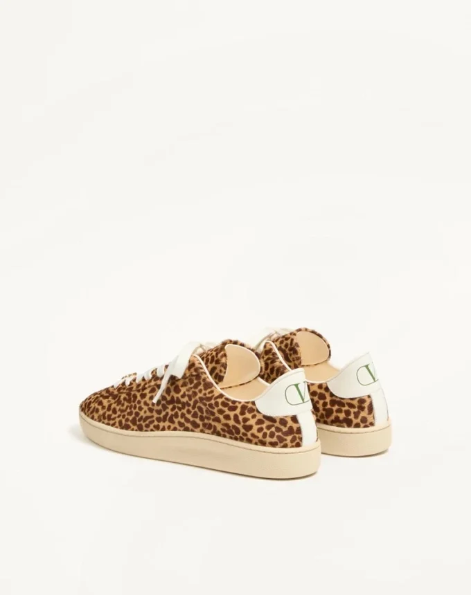 Sneakersy Royco z włosia cielęcego z nadrukiem Fauve Eclat i skóry nappa cielęcej Sneakersy Royco z włosia cielęcego z nadrukiem Fauve Eclat i skóry nappa cielęcej