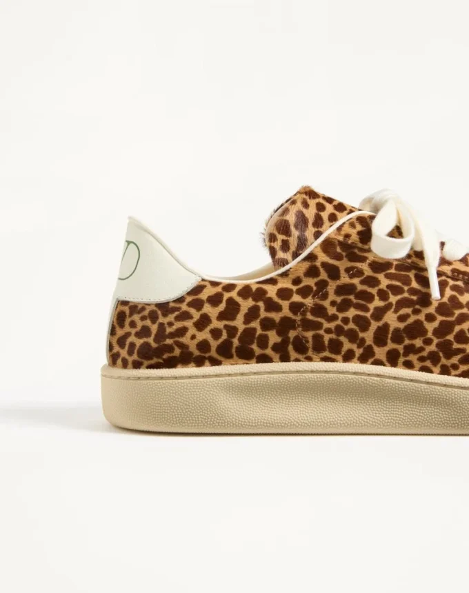 Sneakersy Royco z włosia cielęcego z nadrukiem Fauve Eclat i skóry nappa cielęcej Sneakersy Royco z włosia cielęcego z nadrukiem Fauve Eclat i skóry nappa cielęcej