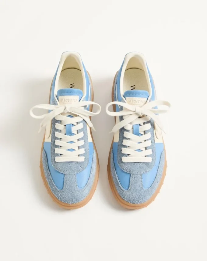 Sneakersy Upvillage z skóry dwoinowej z paskiem ze skóry cielęcej nappa Sneakersy Upvillage z skóry dwoinowej z paskiem ze skóry cielęcej nappa