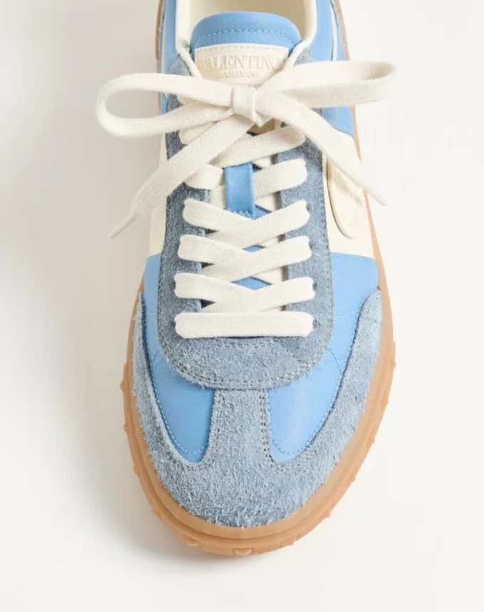 Sneakersy Upvillage z skóry dwoinowej z paskiem ze skóry cielęcej nappa Sneakersy Upvillage z skóry dwoinowej z paskiem ze skóry cielęcej nappa