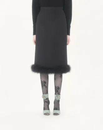 Spódnica Crepe Couture z piórami Spódnica Crepe Couture z piórami