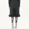 Spódnica Crepe Couture z piórami Spódnica Crepe Couture z piórami