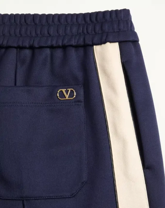 Spodnie Valentino z acetatu z naszywką VLogo Spodnie Valentino z acetatu z naszywką VLogo