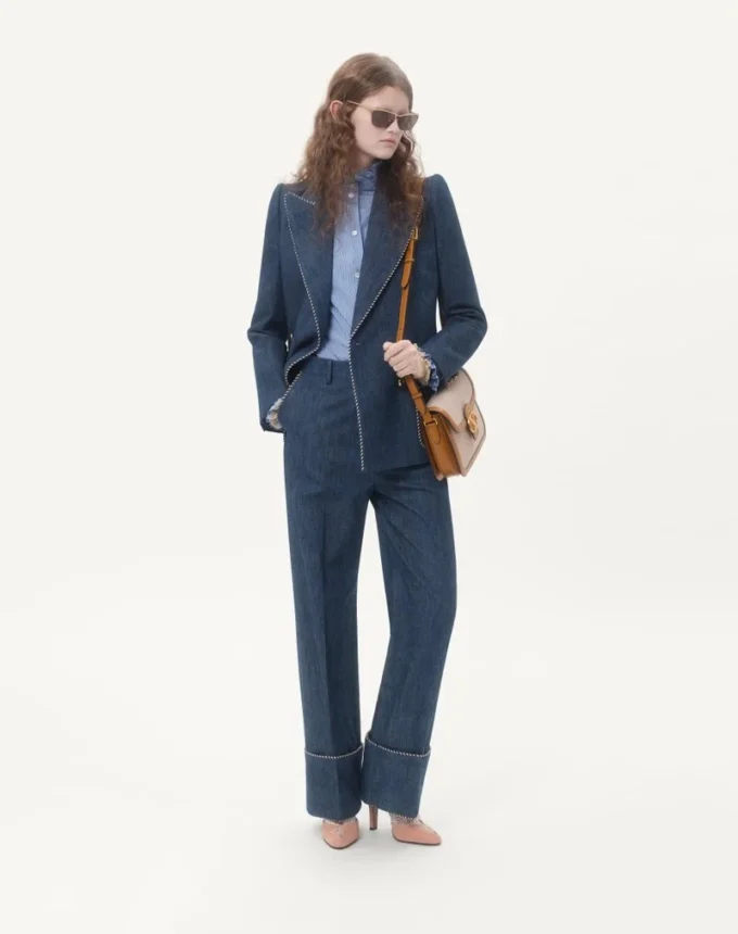 Spodnie z dżinsu chambray