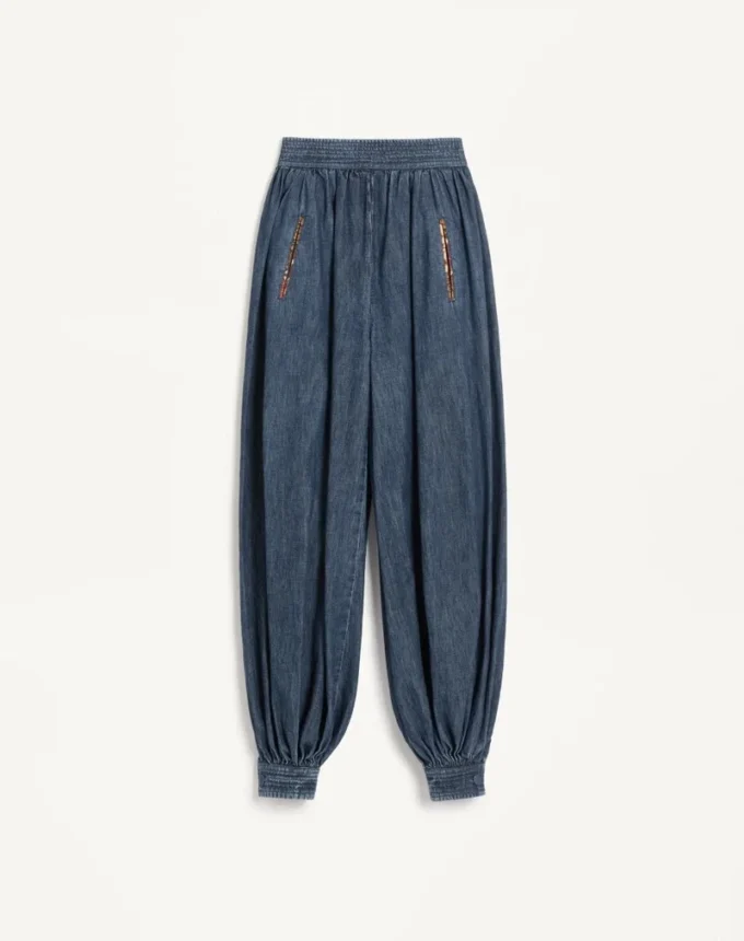 Spodnie z dżinsu chambray