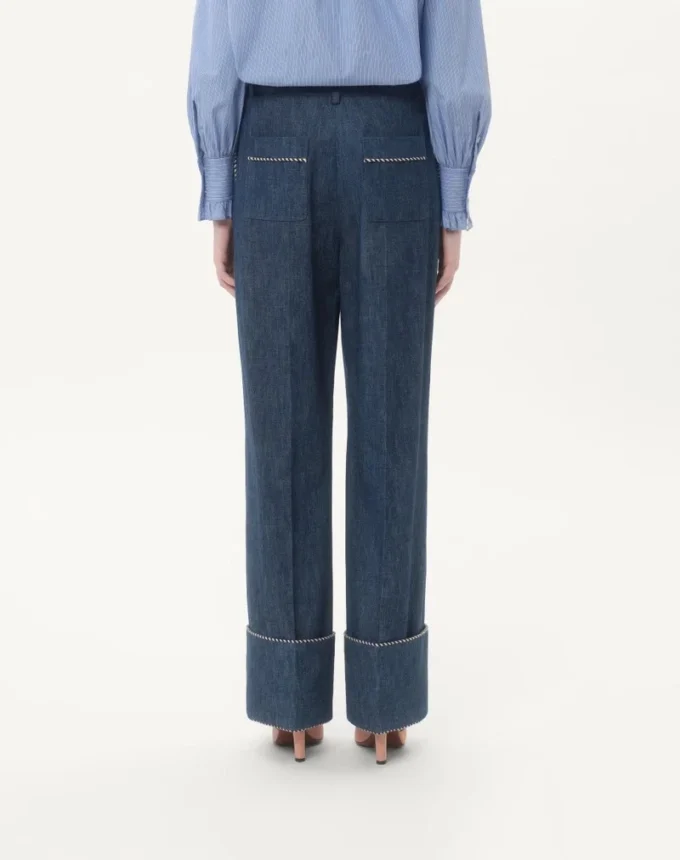 Spodnie z dżinsu chambray