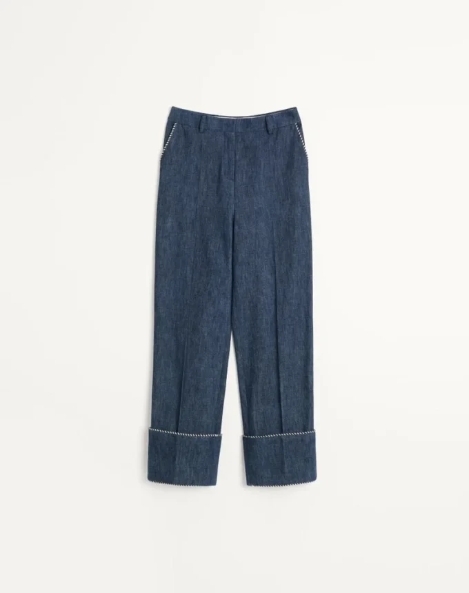 Spodnie z dżinsu chambray