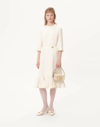 Sukienka midi z krepy couture