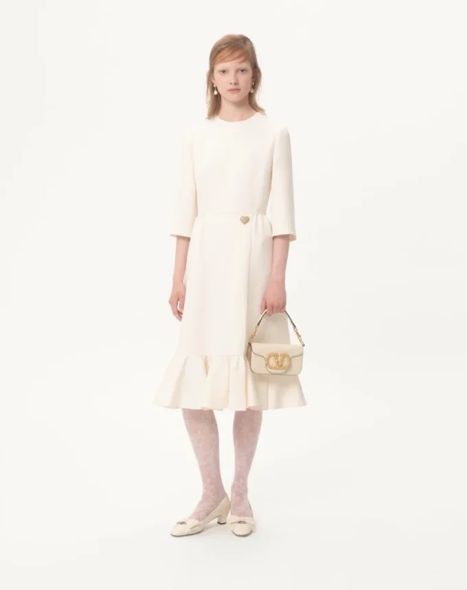 Sukienka midi z krepy couture Sukienka midi z krepy couture