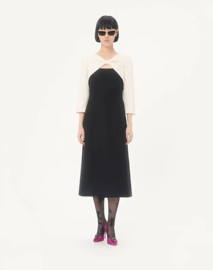 Sukienka midi z krepy couture Sukienka midi z krepy couture