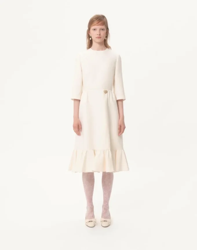 Sukienka midi z krepy couture Sukienka midi z krepy couture
